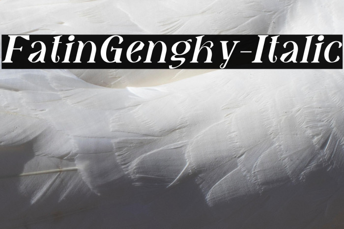 FatinGengky-Italic Example 2