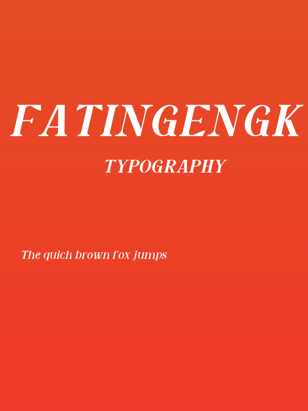 FatinGengky-Italic Poster