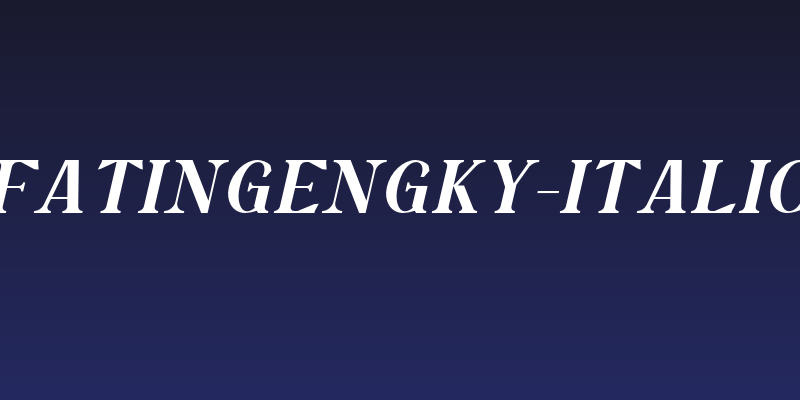 FatinGengky-Italic Social Header