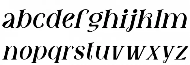 FatinGengky-Italic फ़ॉन्ट लोअरकेस