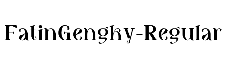 FatinGengky-Regular  नि: शुल्क फ़ॉन्ट्स डाउनलोड