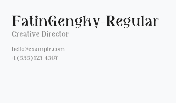 FatinGengky-Regular Business Card