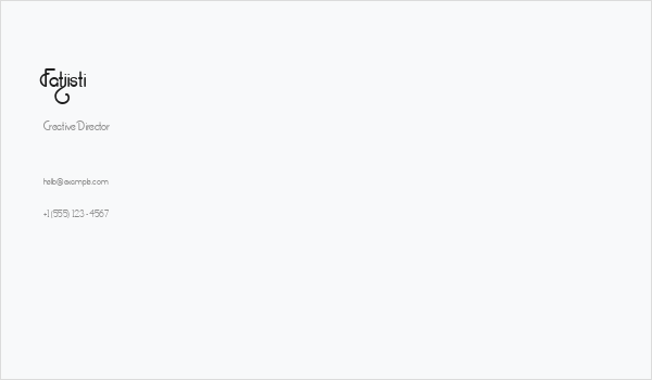 Fatjisti Business Card