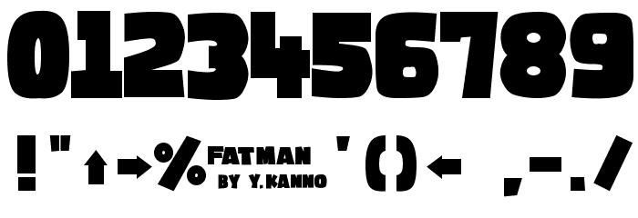 Fatman フォント その他の文字