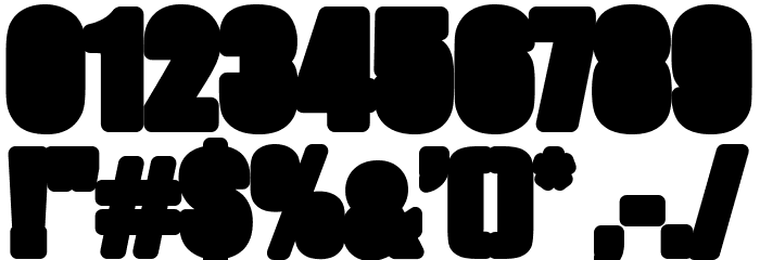 FatmanBlack Font OTHER CHARS