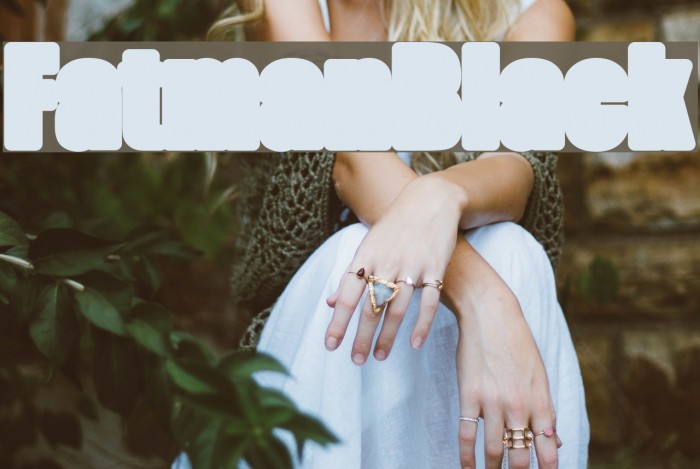 FatmanBlack Font examples