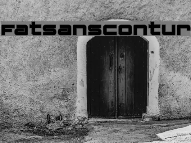 FatsansContur Font examples