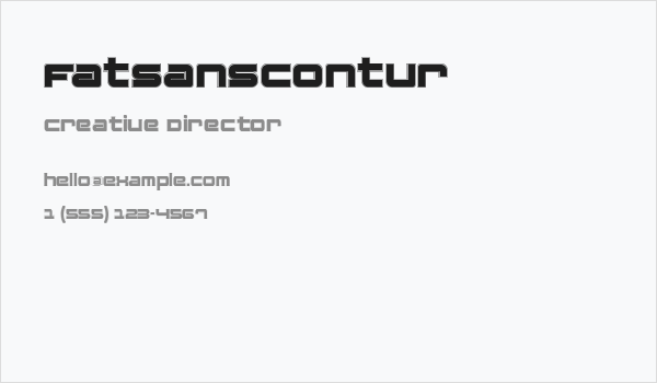 FatsansContur Business Card