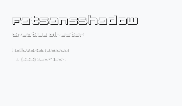 FatsansShadow Business Card
