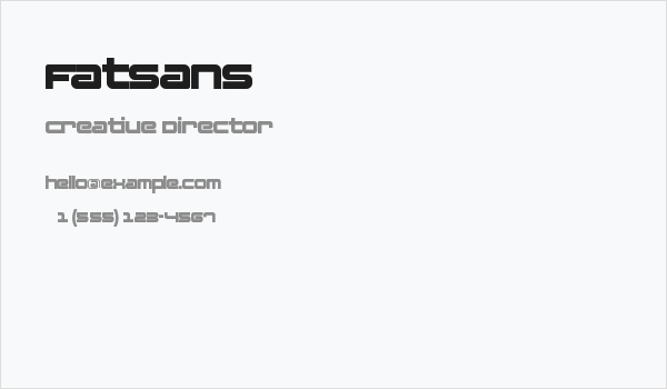 Fatsans Business Card