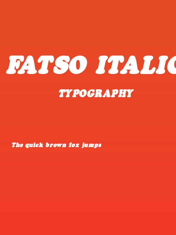 Fatso Italic CS Poster