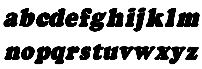 Fatso Italic CS Font LOWERCASE