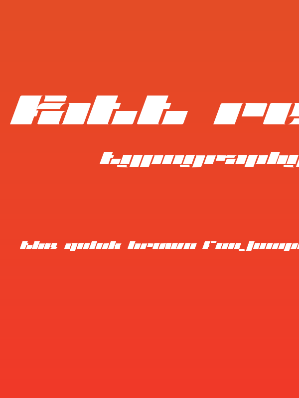 Fatt Regular Poster