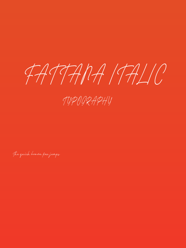 Fattana Italic Poster