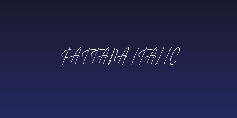 Fattana Italic Social Header