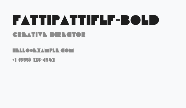 FattiPattiFLF-Bold Business Card