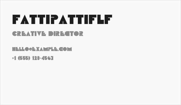FattiPattiFLF Business Card