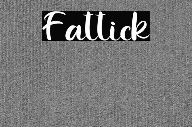 Fattick Font examples