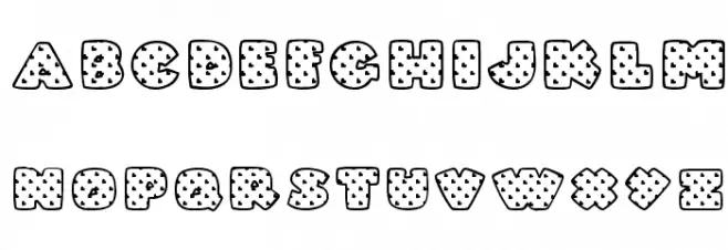 Fatty Heart Filled Font UPPERCASE