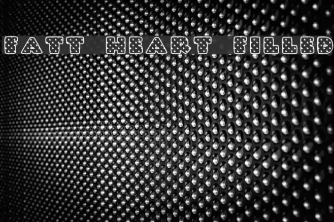 Fatty Heart Filled Font examples
