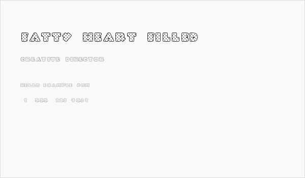 Fatty Heart Filled Business Card