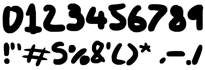 Fatty Font OTHER CHARS