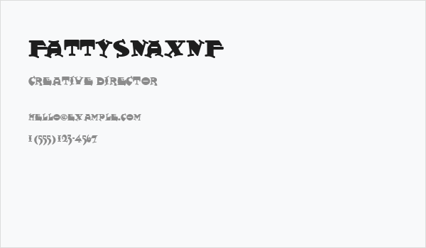 FattySnaxNF Business Card