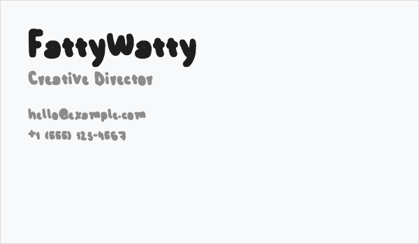 FattyWatty Business Card