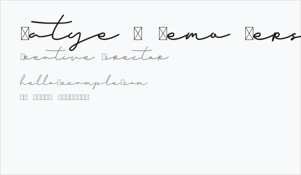 Fatye - Demo Version Business Card