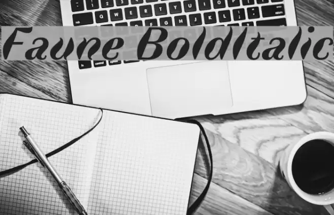 Faune BoldItalic Font examples