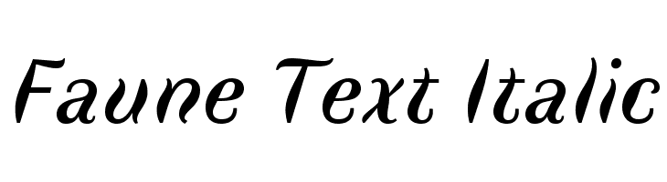 Faune Text Italic  font caratteri gratis