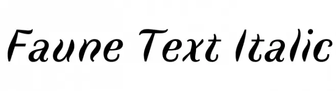 Faune Text Italic  नि: शुल्क फ़ॉन्ट्स डाउनलोड