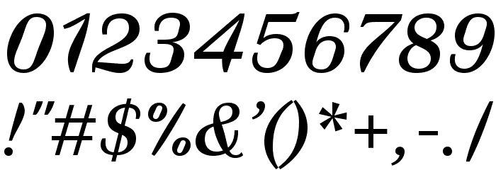 Faune Text Italic Font OTHER CHARS