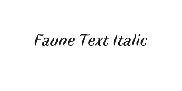 Faune Text Italic Logo