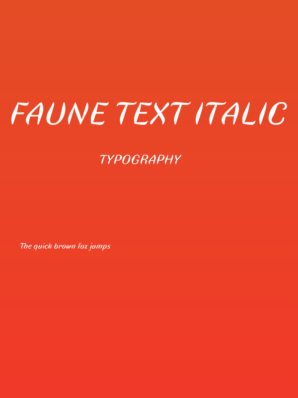 Faune Text Italic Poster