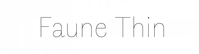 Faune Thin  नि: शुल्क फ़ॉन्ट्स डाउनलोड