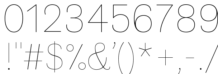 Faune Thin Font OTHER CHARS
