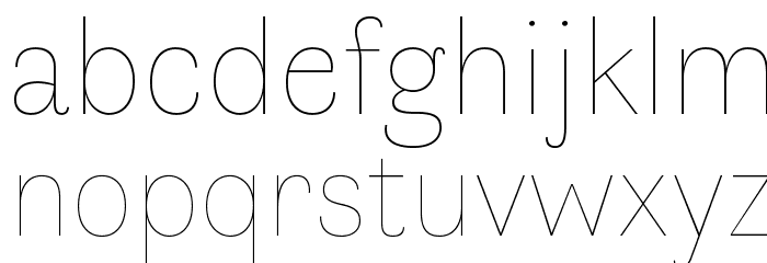 Faune Thin Font LOWERCASE