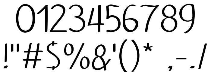 Fausta Script Font OTHER CHARS