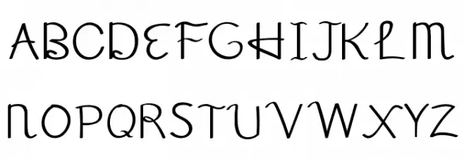 Fausta Script Caratteri MAIUSCOLE