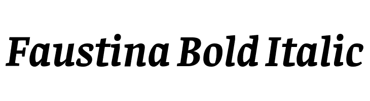Faustina Bold Italic Font