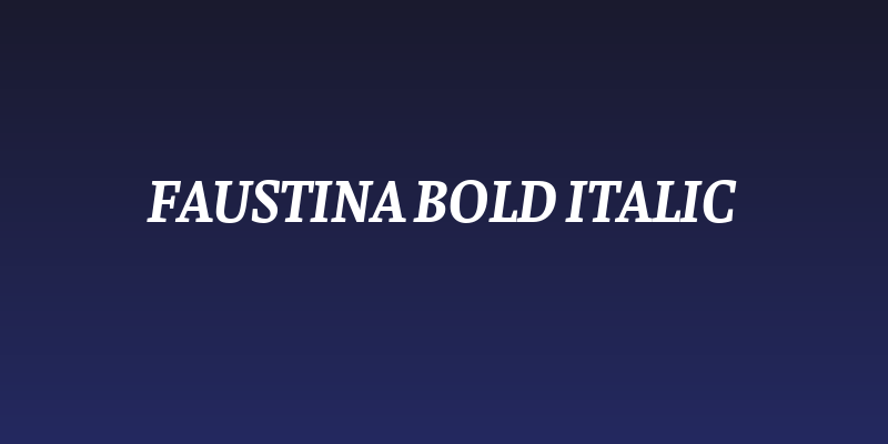 Faustina Bold Italic Social Header