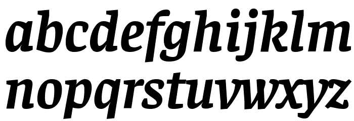 Faustina Bold Italic Font LOWERCASE