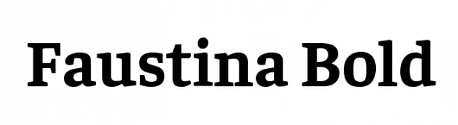 Faustina Bold  Скачать бесплатные шрифты