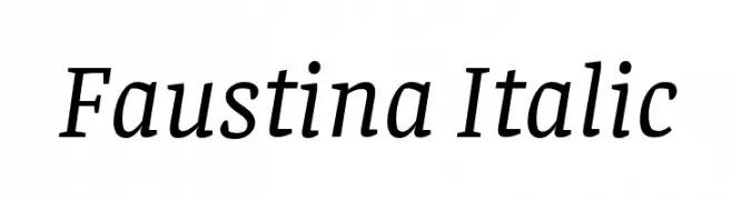 Faustina Italic  Скачать бесплатные шрифты