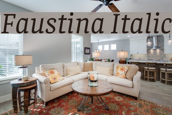 Faustina Italic Fonte examples