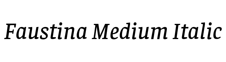 Faustina Medium Italic Font