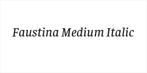 Faustina Medium Italic Logo