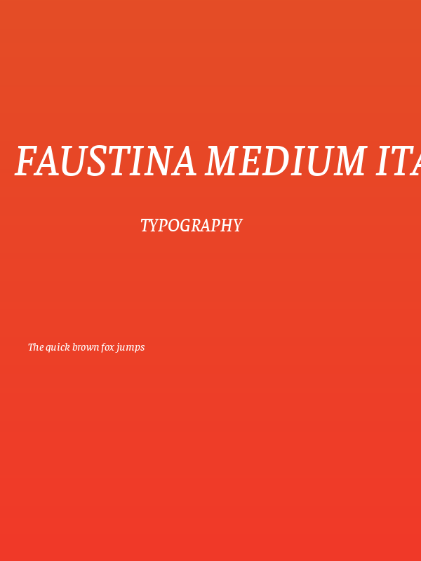 Faustina Medium Italic Poster