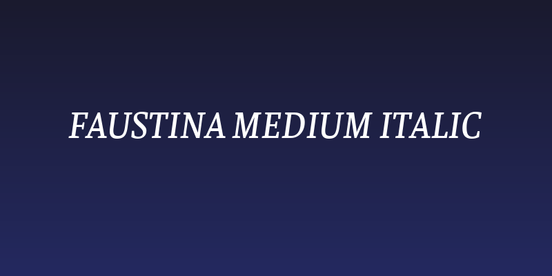 Faustina Medium Italic Social Header